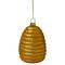 3.5" Gold Holiday Collections Glass Beehive Christmas Ornament